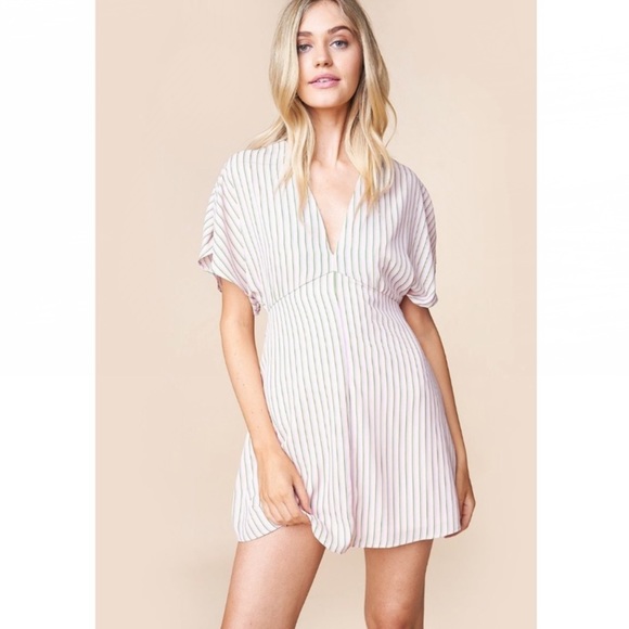 Striped Kimono Mini Dress - Picture 9 of 10